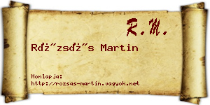 Rózsás Martin névjegykártya