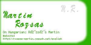 martin rozsas business card